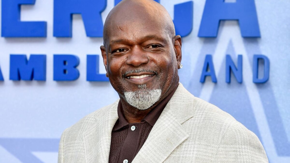 Emmitt Smith arrives at the premiere of "America's Team: The Gambler and His Cowboys" on Monday, Aug. 11, 2025, at The Egyptian Theatre in Los Angeles.