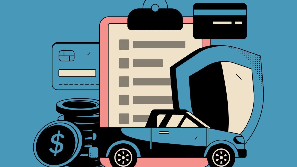 An illustration representing car insurance.