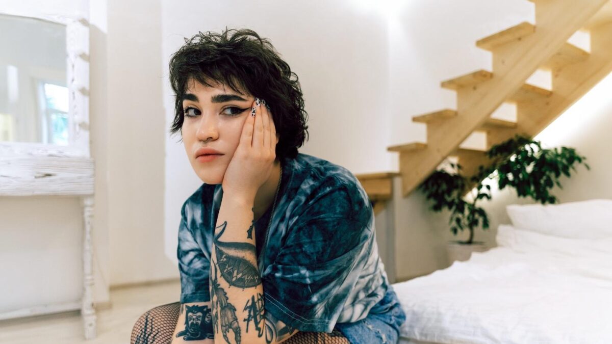 Sad-looking young woman