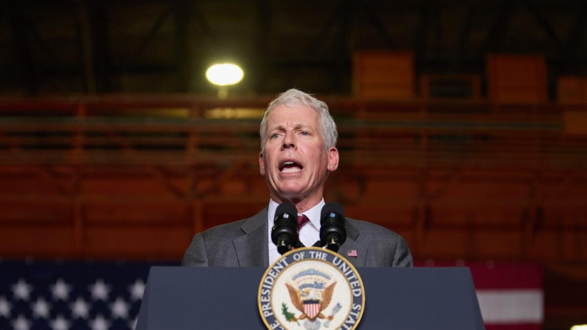 Chris Wright, U.S. energy secretary, speaks during an event at Cleveland Cliffs Middletown Works in Middletown, Ohio, on Friday, Aug. 21.