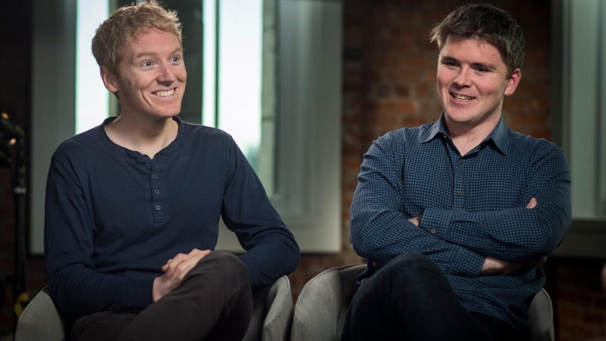 The Stripe cofounders: CEO Patrick Collison (left) with president John Collison.