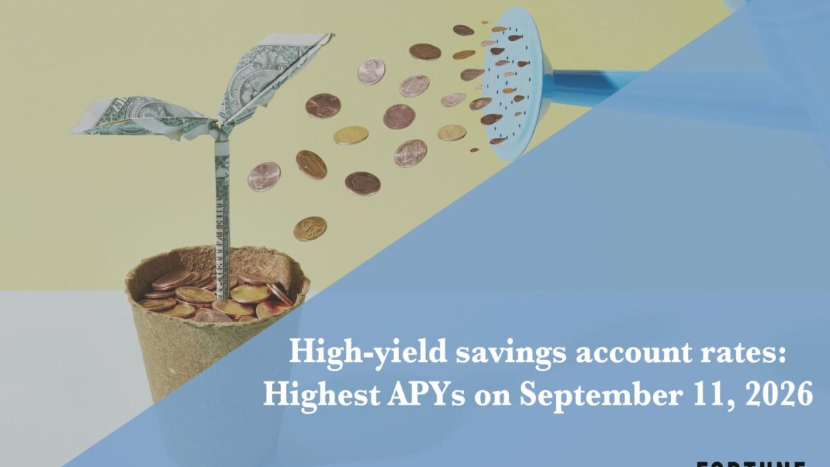 The top high-yield savings rates: Up to 4.50% on Sept. 11, 2026