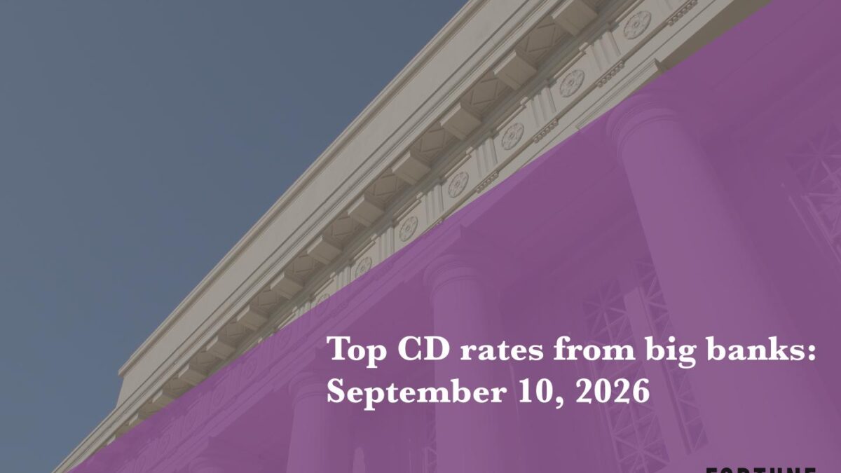 Top CD rates from major banks on Sept. 10, 2026: Chase CDs, Bank of America CDs, Citibank CDs, and more