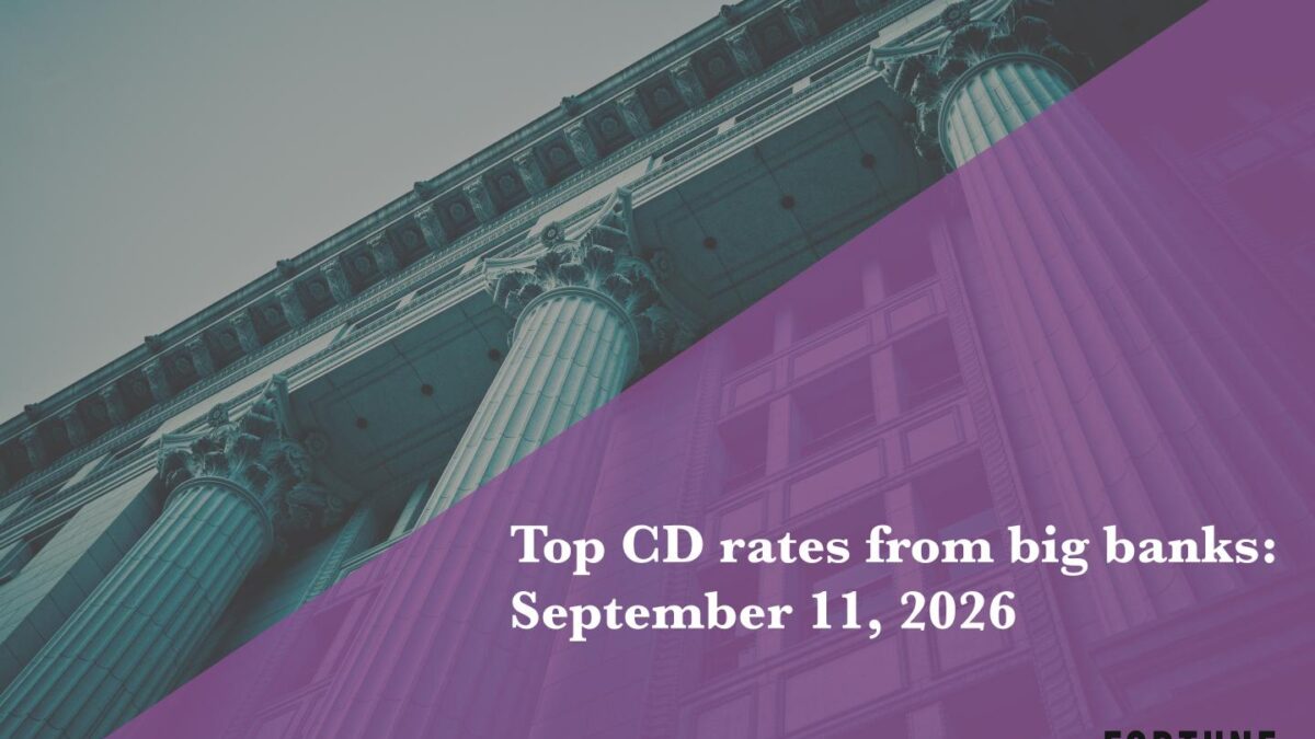 Top CD rates from major banks on September 11, 2026: Chase CDs, Bank of America CDs, Citibank CDs, and more